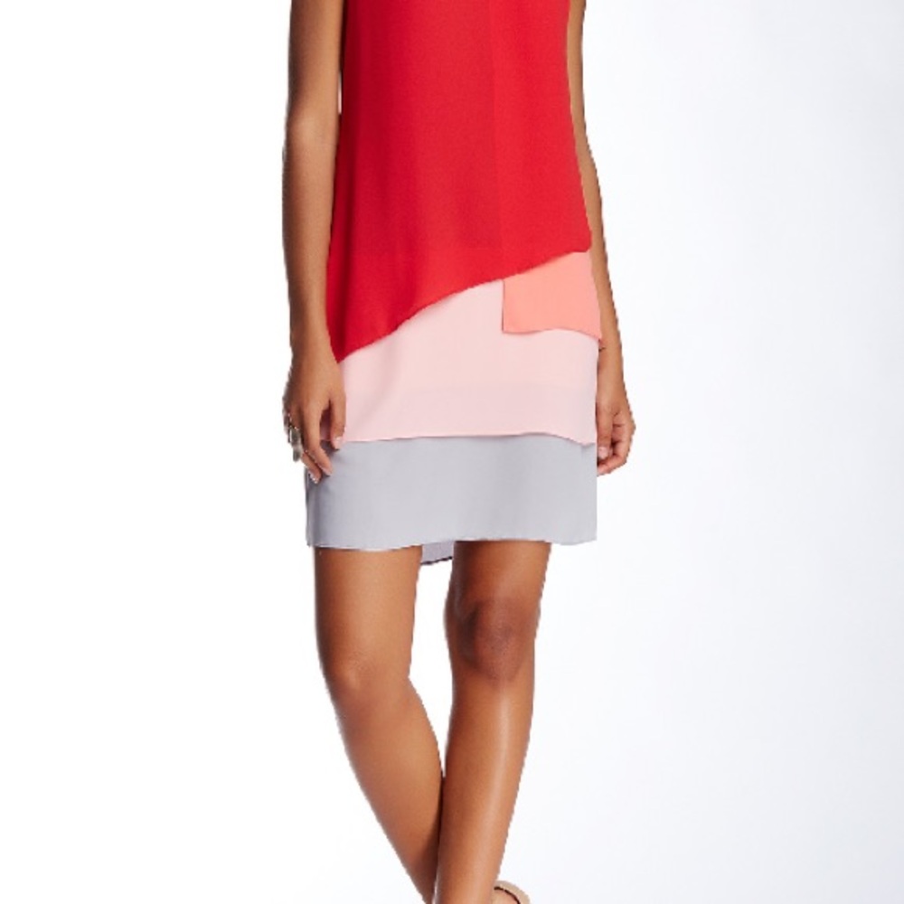 BCBG Colorblock Sleeveless Dress